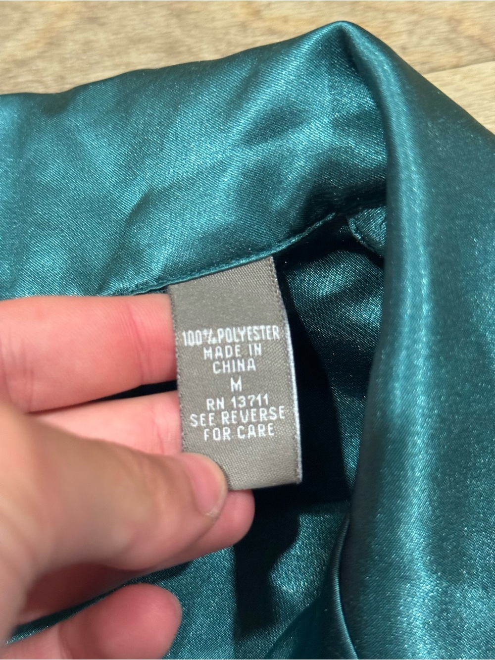 Valerie Stevens Teal Satin Pajama Set Size Medium - Picture 4 of 8